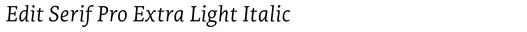 Edit Serif Pro Extra Light Italic image